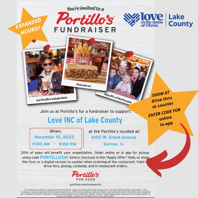 Read more about the article Dine & Donate: Portillo’s Gurnee